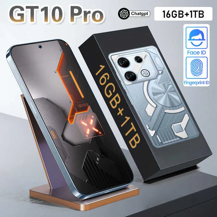 هاتف محمول أصلي GT 10 pro 16GB   1TB 5G 2024 هاتف ذكي 7 بوصة مفتوح  2024 Cellphone Original GT10pro 16GB 1TB 5G Smartphone 7inch