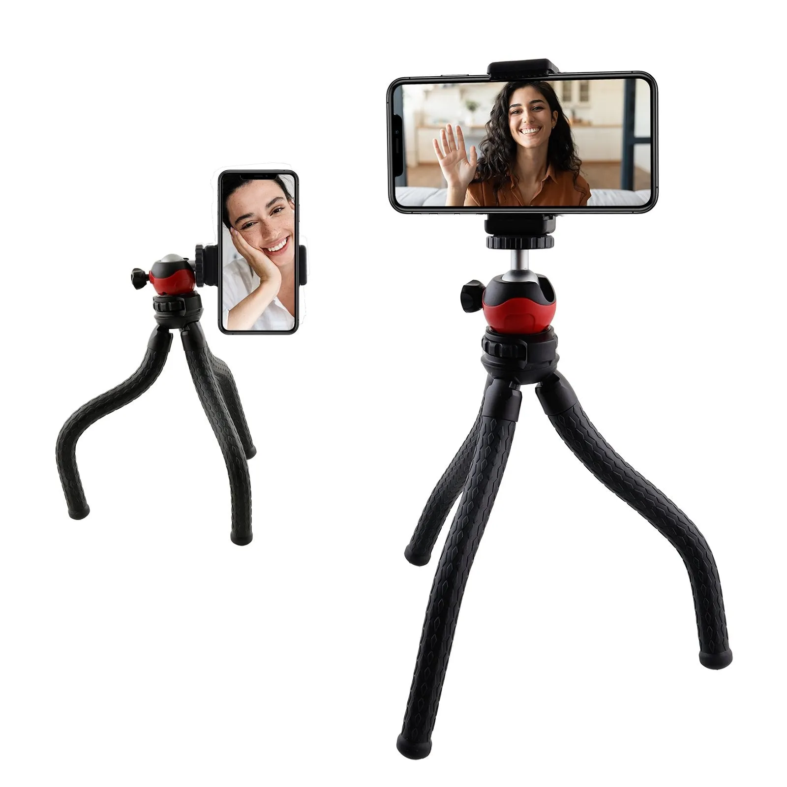 12" Flexible Desktop Tripod w/ Phone Clip