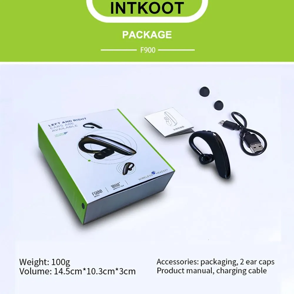 180 Degree Rotating Wireless Bluetooth Car Handsfree Earphones