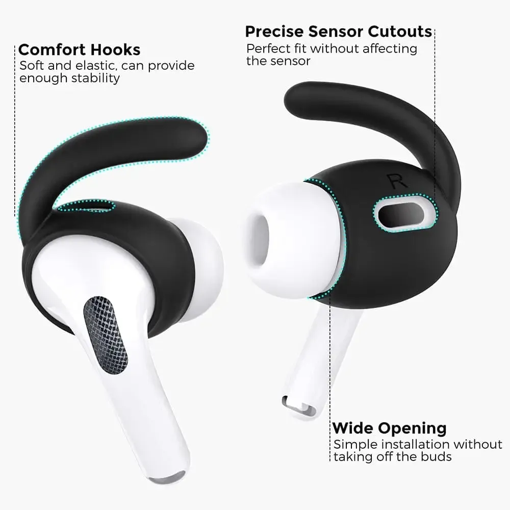 3 Pairs Anti-slip Anti-drop Silicone Ear Hook for Apple Airpods Pro 2 2nd Gen