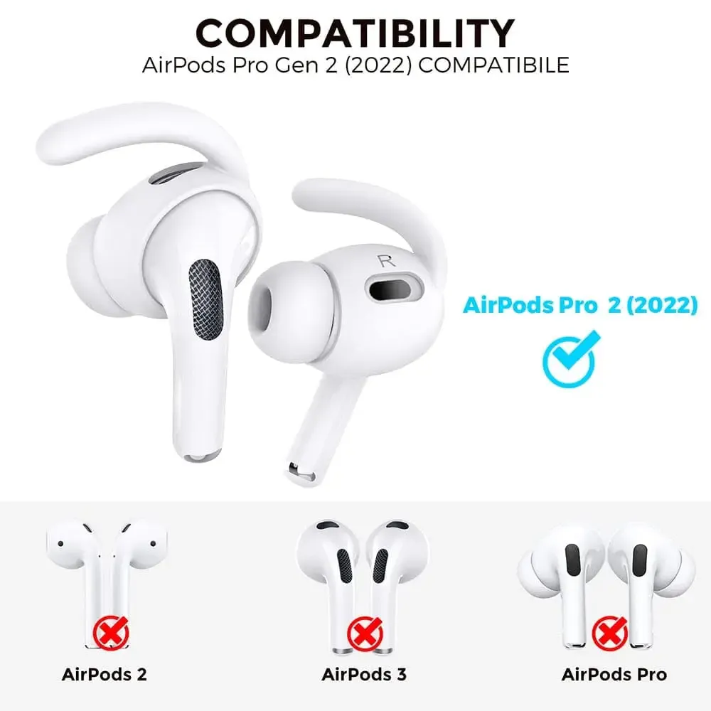 3 Pairs Anti-slip Anti-drop Silicone Ear Hook for Apple Airpods Pro 2 2nd Gen