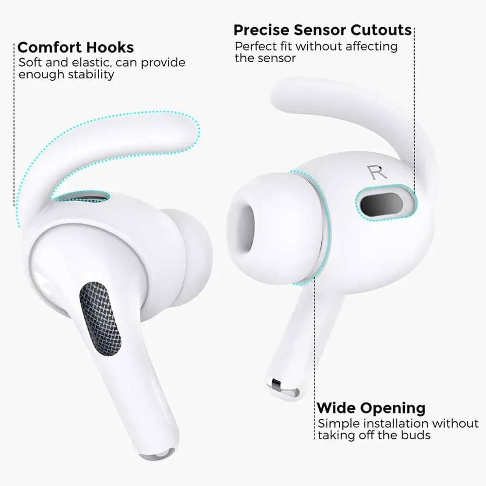 3 Pairs Anti-slip Anti-drop Silicone Ear Hook for Apple Airpods Pro 2 2nd Gen