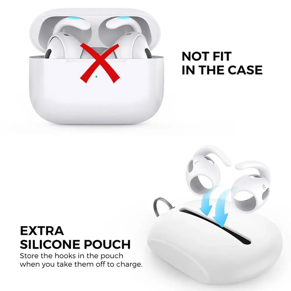 3 Pairs Anti-slip Anti-drop Silicone Ear Hook for Apple Airpods Pro 2 2nd Gen