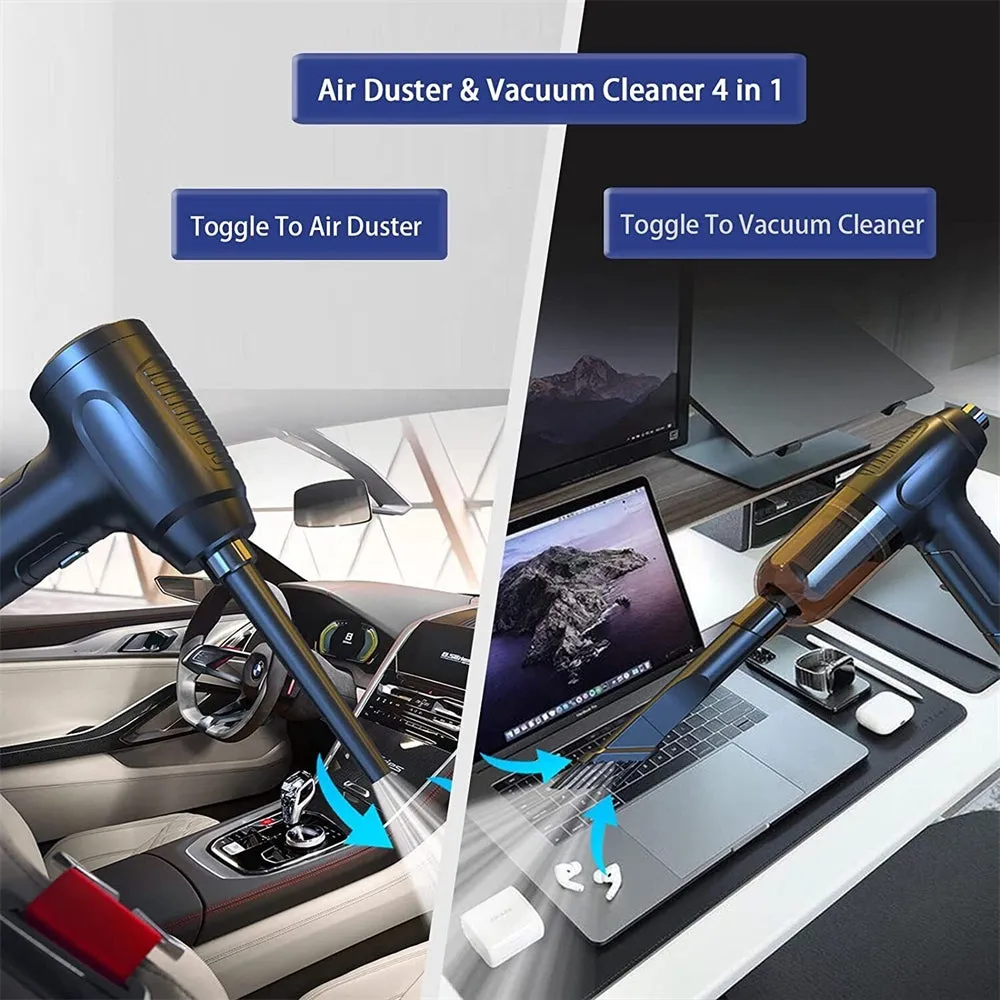 50000RPM Electric Cordless Air Duster | Car Vacuum Cleaner | Keyboard Cleaner Blower