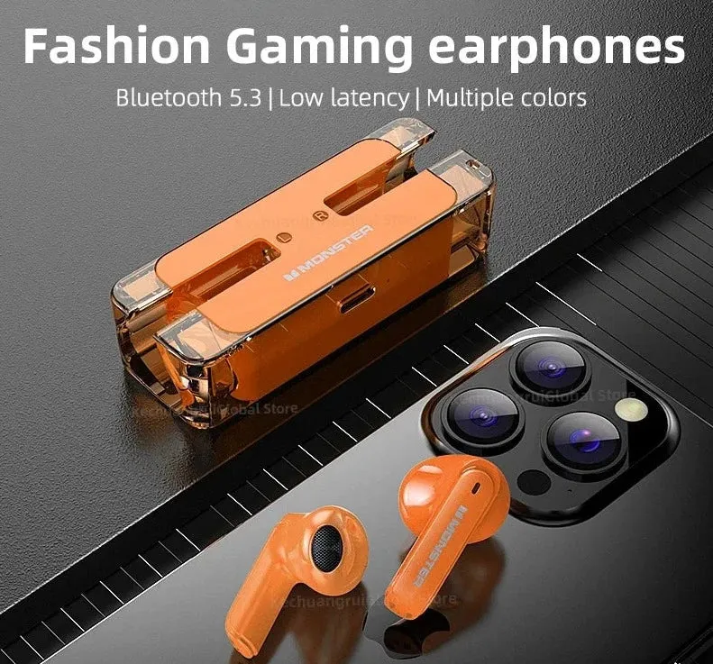 5pcs/2pcs/10pcs Wireless Bluetooth 5.3 Xkt08 Gaming Tws Low Latency Noise Reduction Earphones with Earbuds