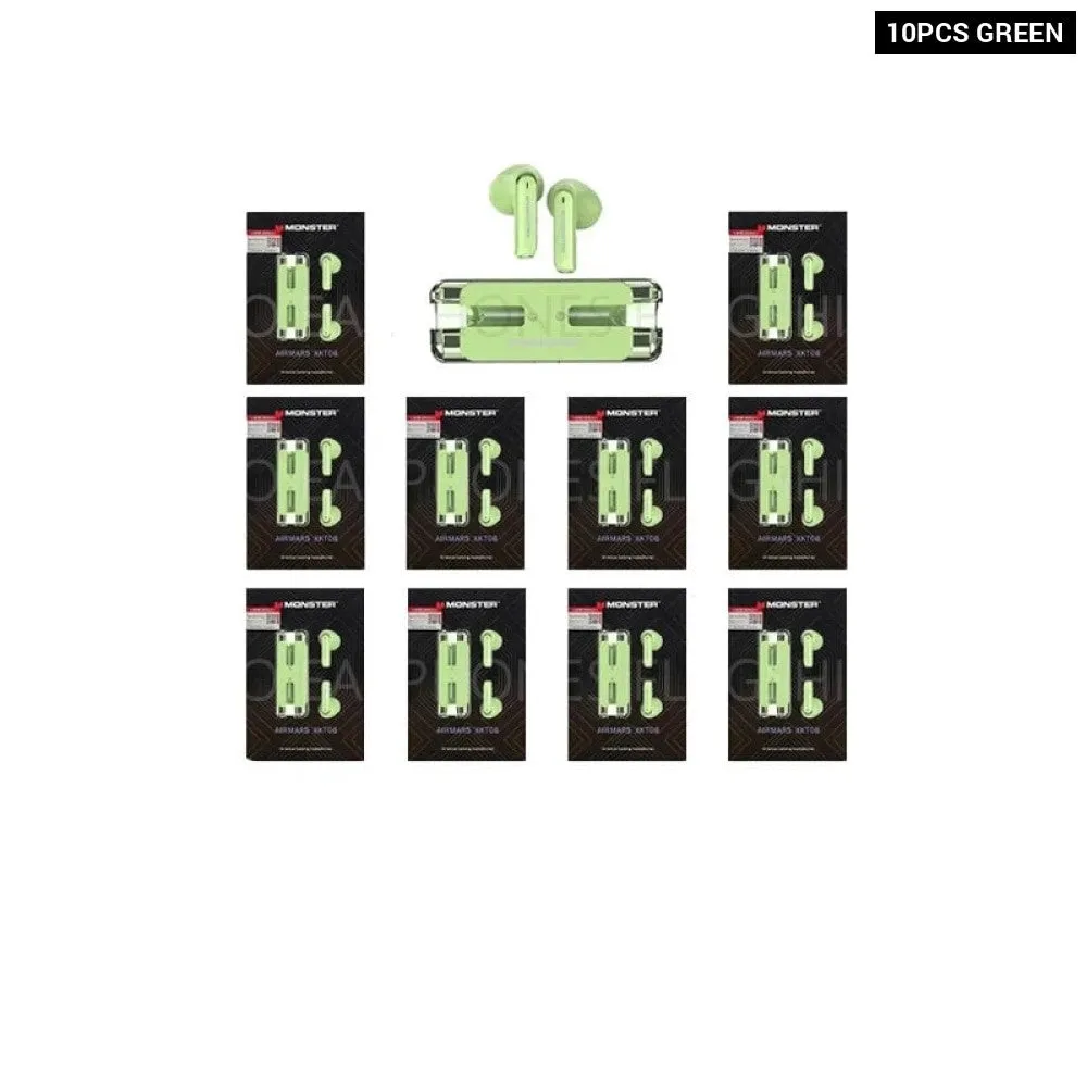 5pcs/2pcs/10pcs Wireless Bluetooth 5.3 Xkt08 Gaming Tws Low Latency Noise Reduction Earphones with Earbuds