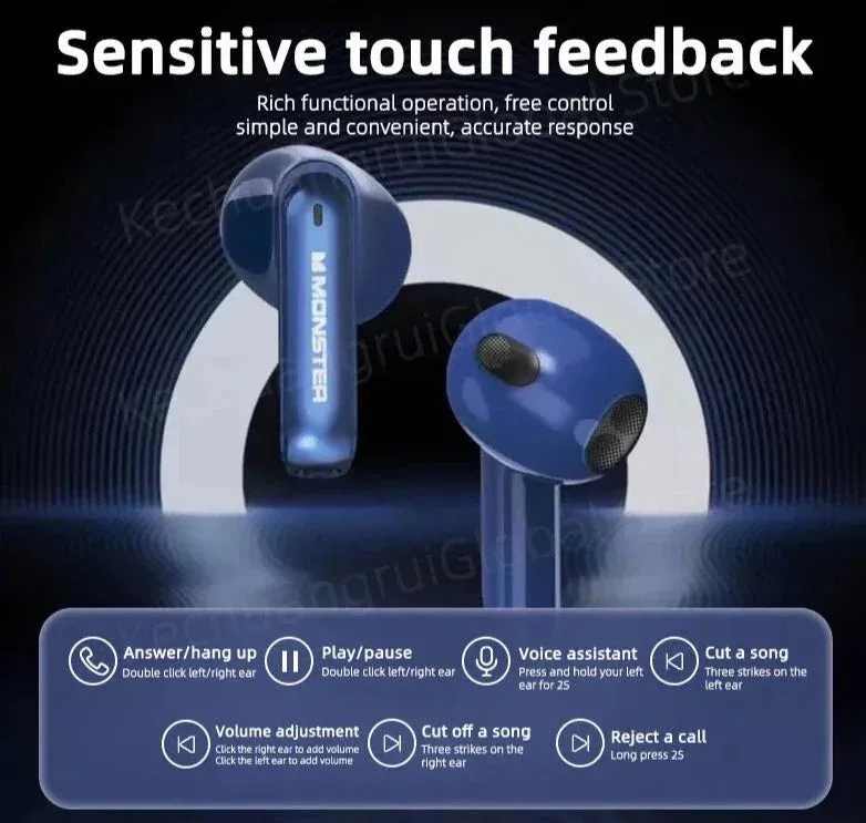 5pcs/2pcs/10pcs Wireless Bluetooth 5.3 Xkt08 Gaming Tws Low Latency Noise Reduction Earphones with Earbuds