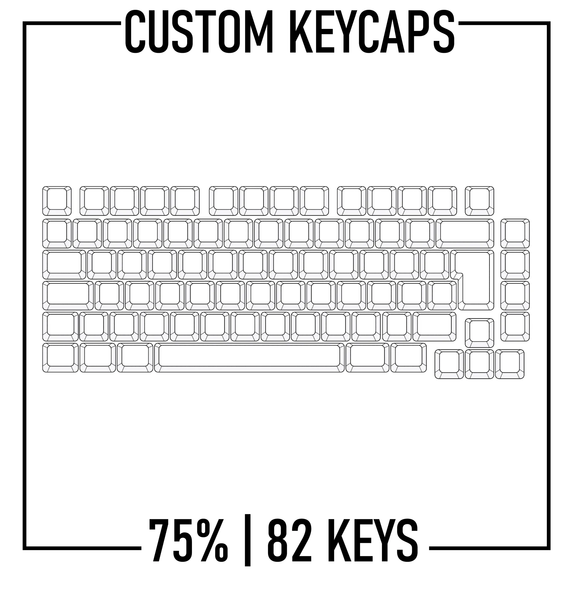 75% Custom Keycaps Set ( ISO | 82 Keys )