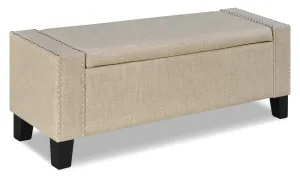 Alistair Storage Ottoman - Beige