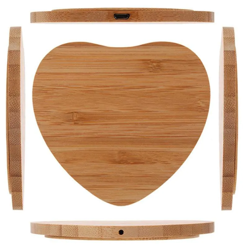 Bamboo Wooden Qi Wireless Charging Pad For Android Phones