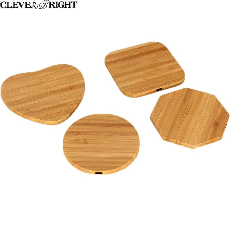 Bamboo Wooden Qi Wireless Charging Pad For Android Phones