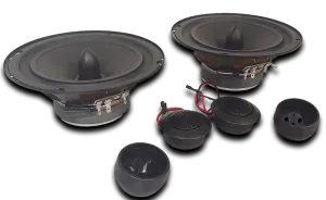 DC Audio DC61-2 300W 6.5" Component SQ Speakers w/ Mids Tweeters Wave Guides