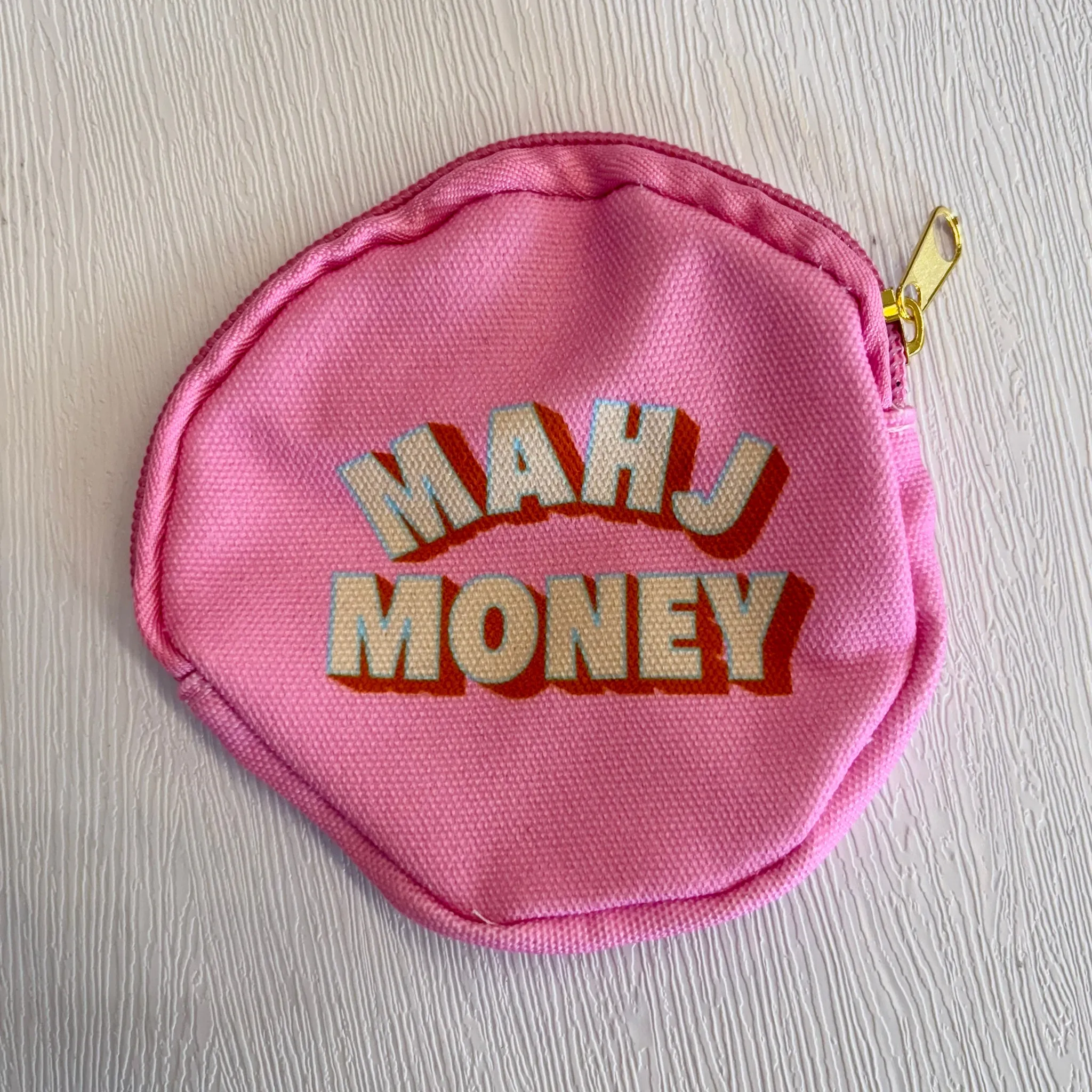Mahj Money Circle Canvas Pouch