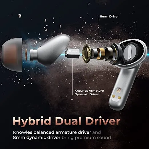 SOUNDPEATS H2 Hybrid Dual Driver True Wireless Earbuds