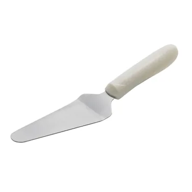 Winco TWP-51 5-1/2" Blade Pie Server with Whie Ergonomic Plastic Handle